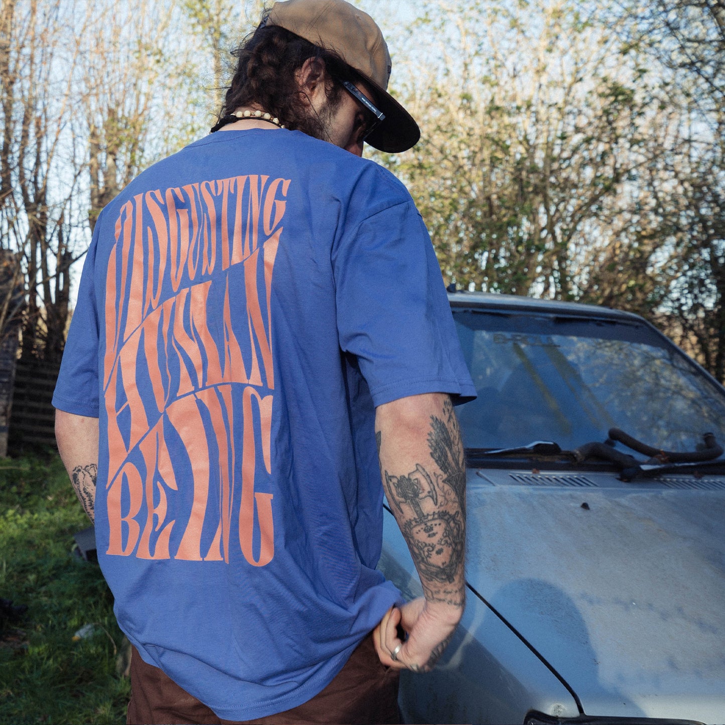 Disgusting Human Being T-Shirt (Blueish)