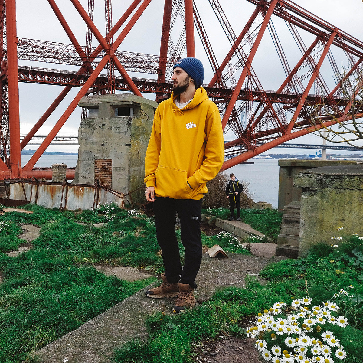 Embroidered Mustard Hoodie